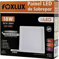 Painel Led 18w Downlight Bivolt 6500k Quadrado Sobrepor Foxlux - 1