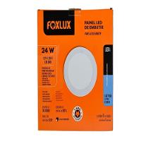 Kit 3 Painel Led 29,4x29,4 Redonda Branco Embutir 24w 6500k Foxlux - 2
