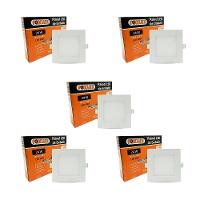 Kit 5 Painel Led 30,3x30,3 Quadrado Branco Embutir 24w 3000k Foxlux - 1