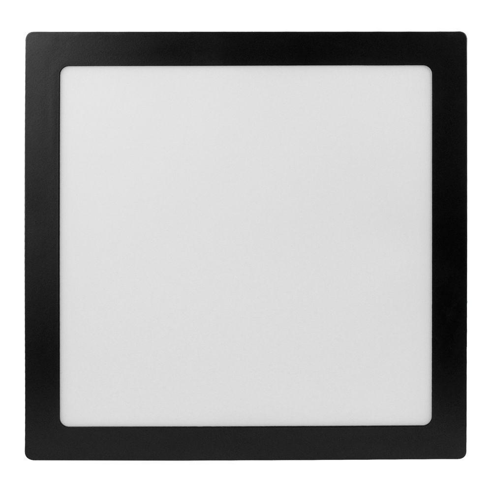 Kit 10 Painel Led 29,3x29,3 Quadrado Preto Sobrepor 24w 6500k Foxlux - 2
