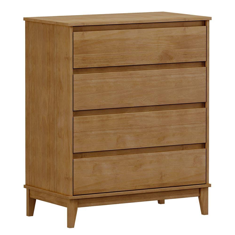 Cômoda Prata 4 Gavetas - Freijó - 1