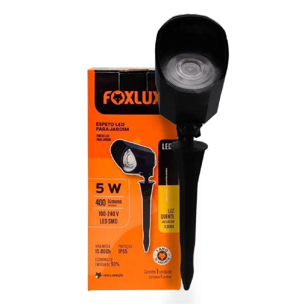 Kit 2 Espeto Led Para Jardim 5w 3000k Bivolt Foxlux - 4
