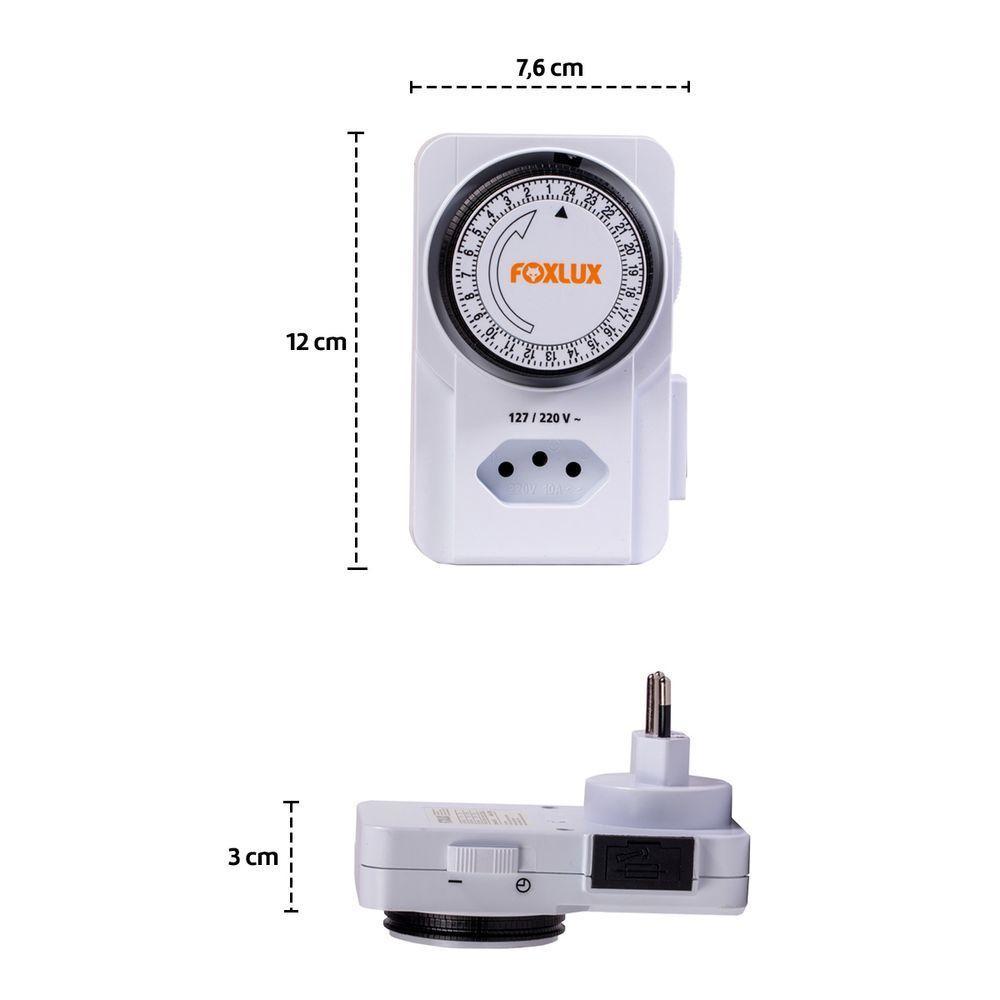 Timer Temporizador Programador Analógico Bivolt Foxlux - 3
