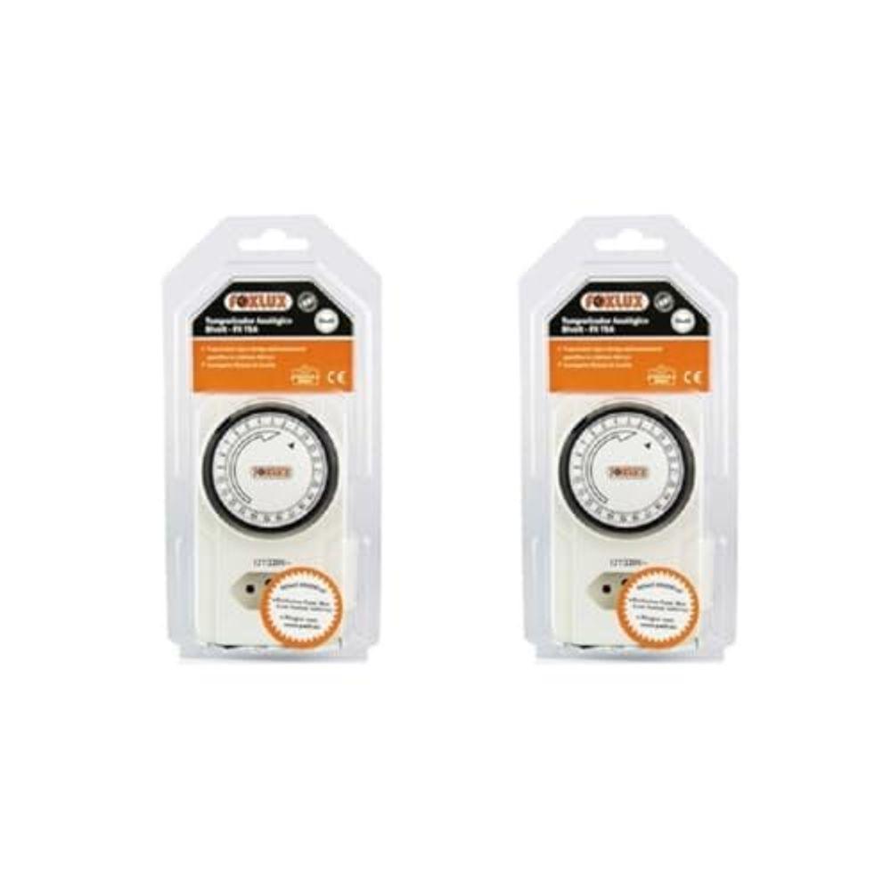 Kit 2 Timer Temporizador Programador Analógico Bivolt Foxlux - 2