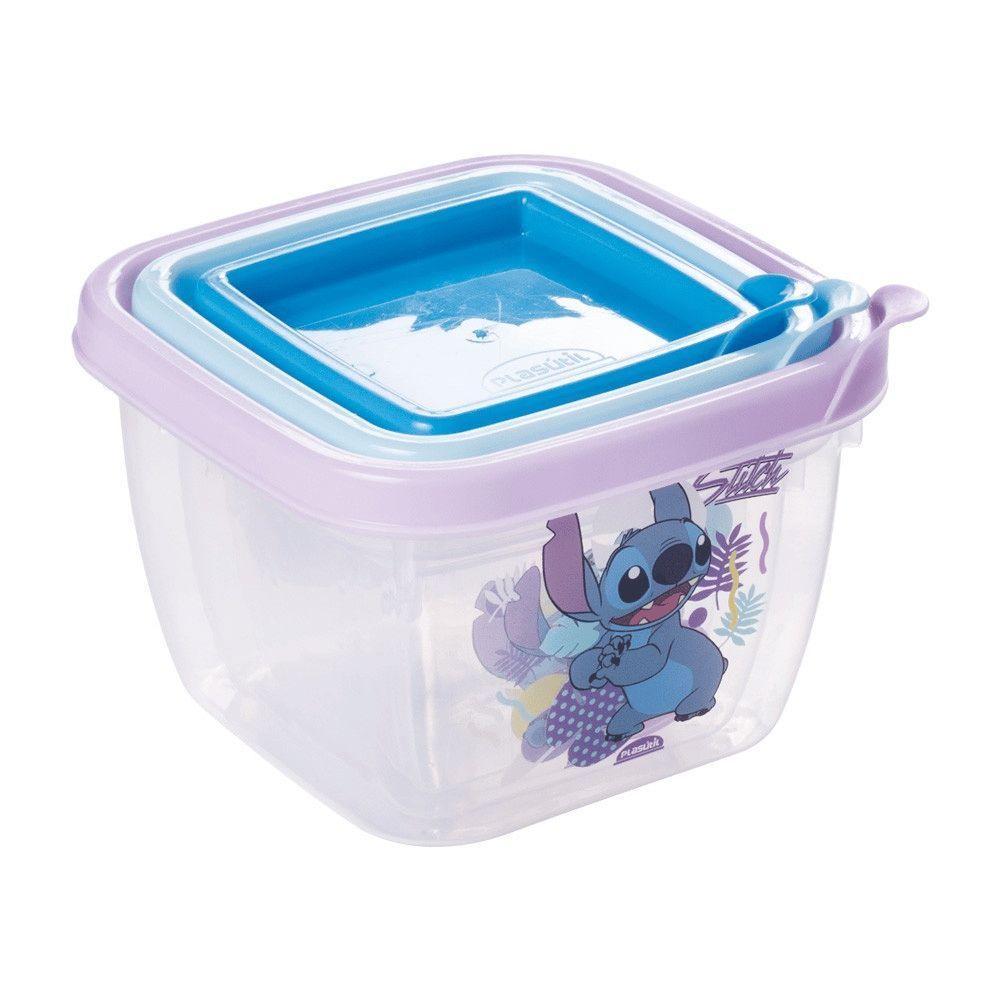 Conjunto 3 Potes Plásticos Stitch - Plasutil - 2