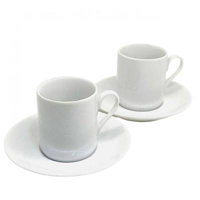 Jogo De Xícara De Café Porcelana Explosão Com Pires 8 Peças