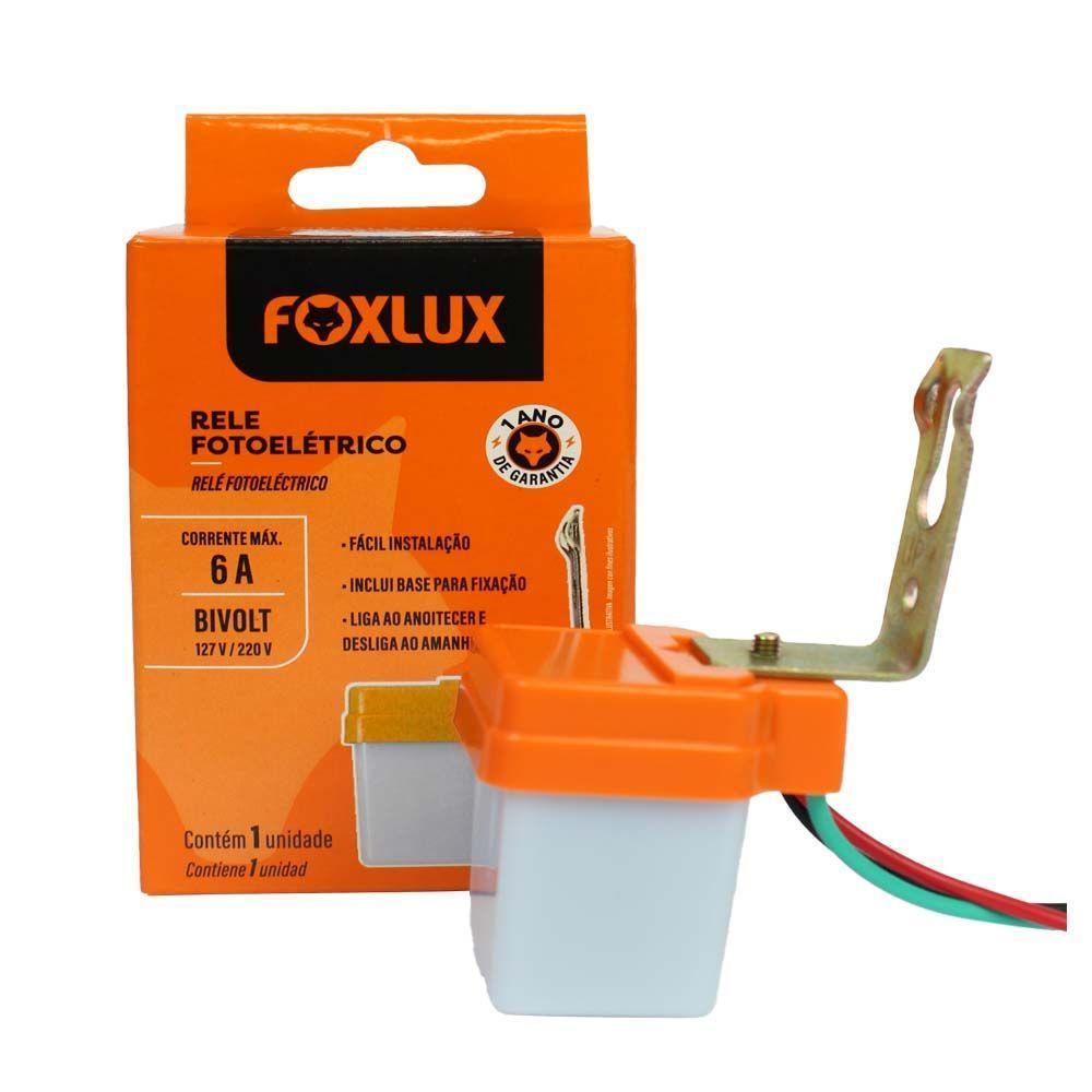 Kit 2 Relé Fotoelétrico Cinza Com Base Bivolt 6a Foxlux - 4