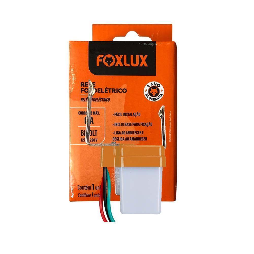 Kit 2 Relé Fotoelétrico Cinza Com Base Bivolt 6a Foxlux - 6