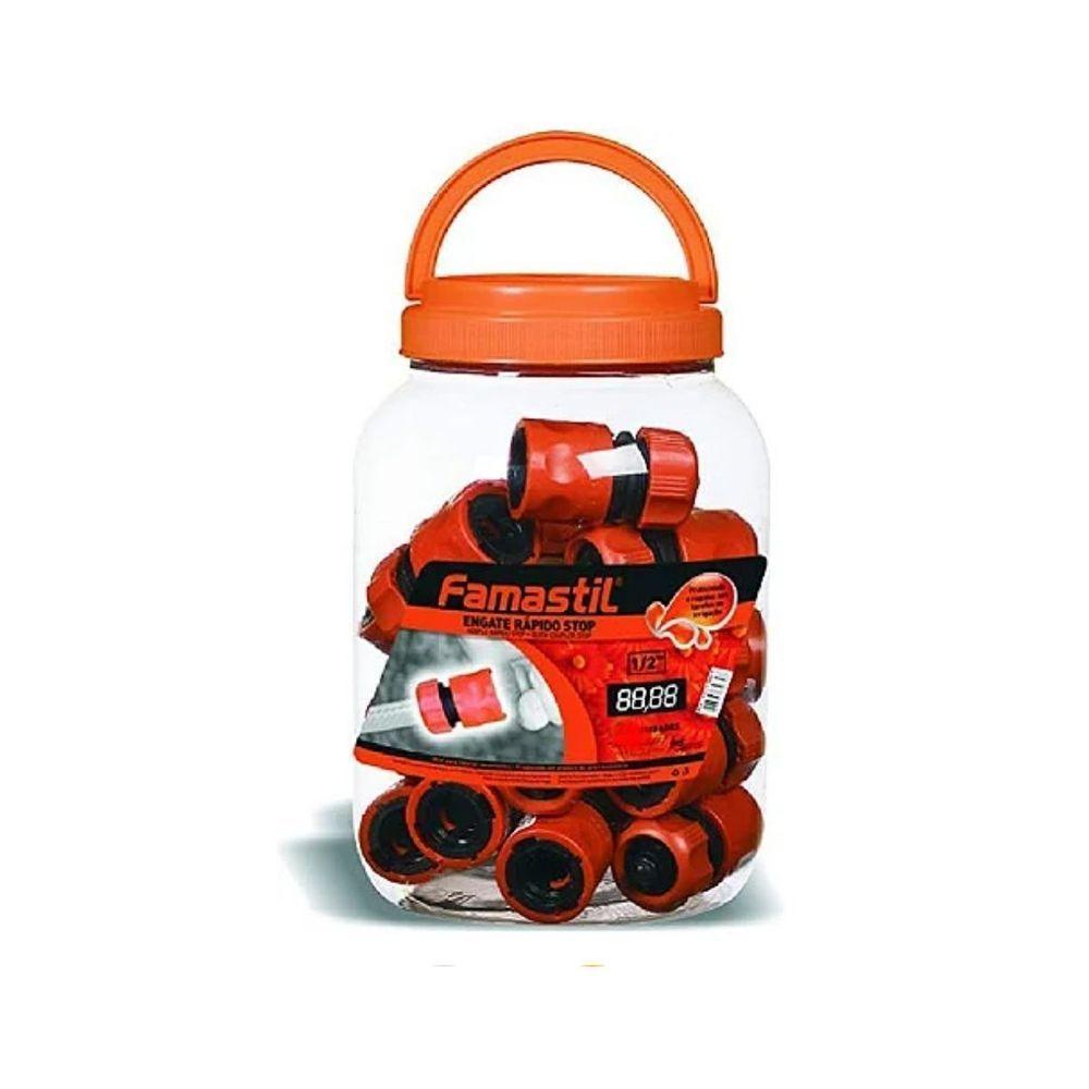 Engate Rápido Stop Pote Com 40 Unidades Para Jardim Famastil - 1