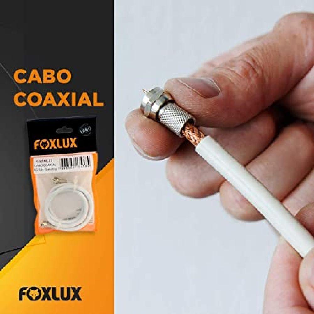 Cabo Coaxial 100m Rg 6 95% Foxlux - 3