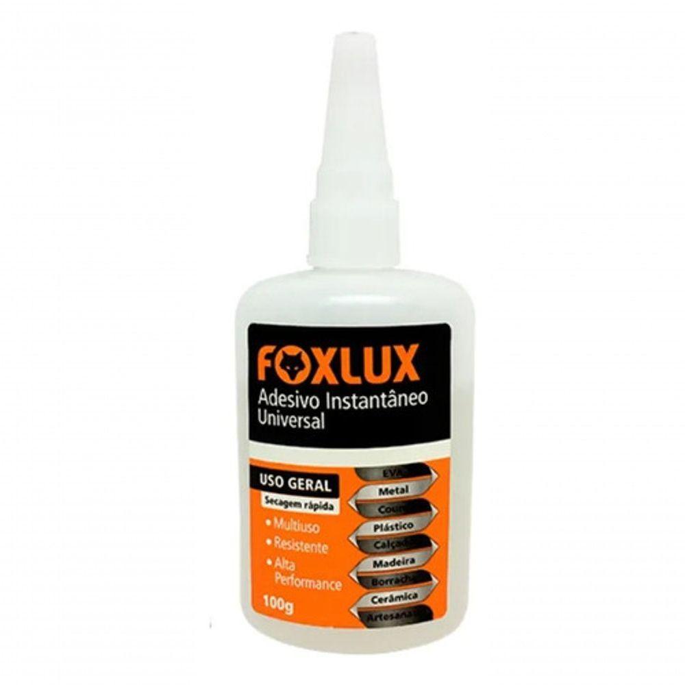 Cola Instantanea Fox Lux Adesivo Universal, Mdf , Plast 100g Cor Transparente - 1
