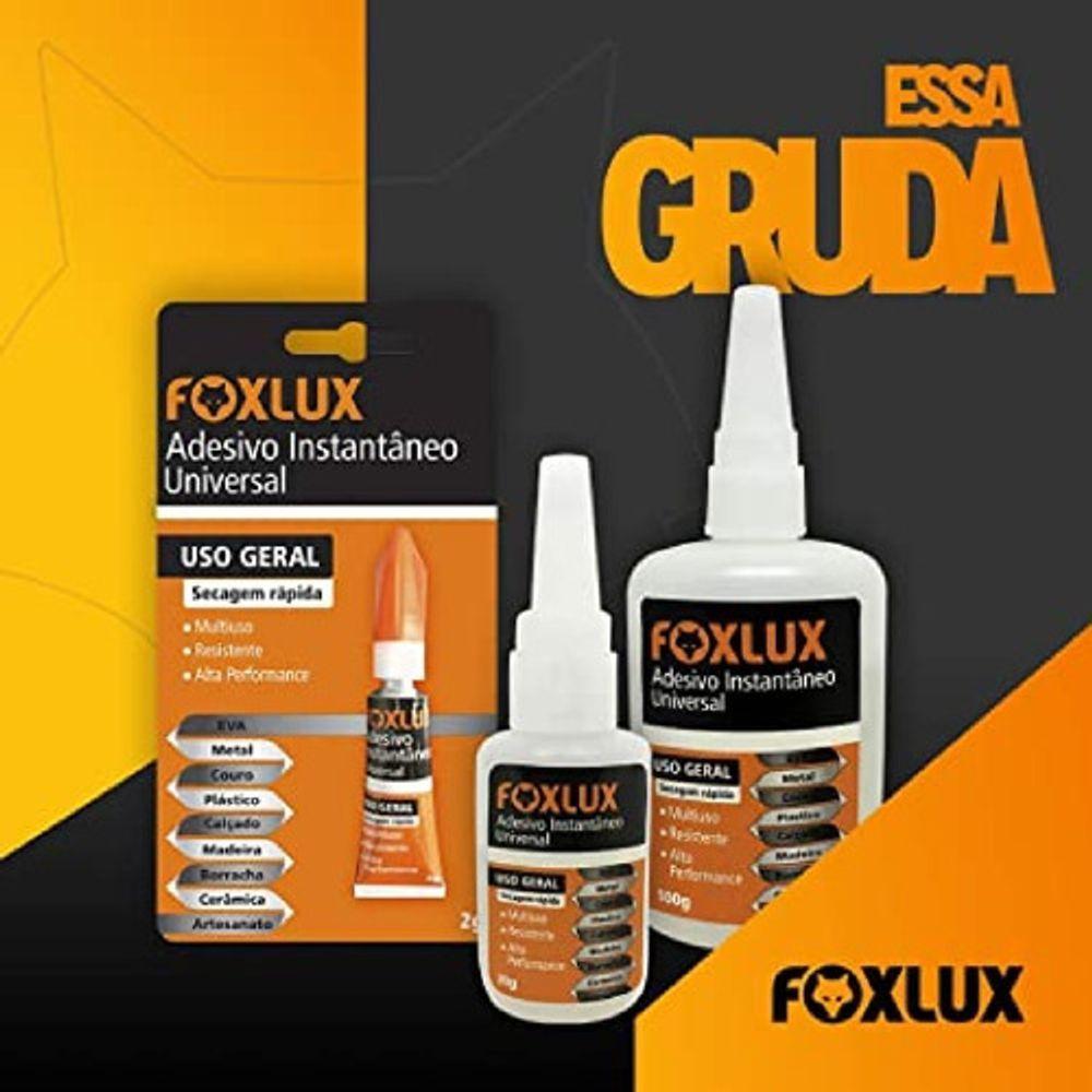 Cola Instantanea Fox Lux Adesivo Universal, Mdf , Plast 100g Cor Transparente - 3