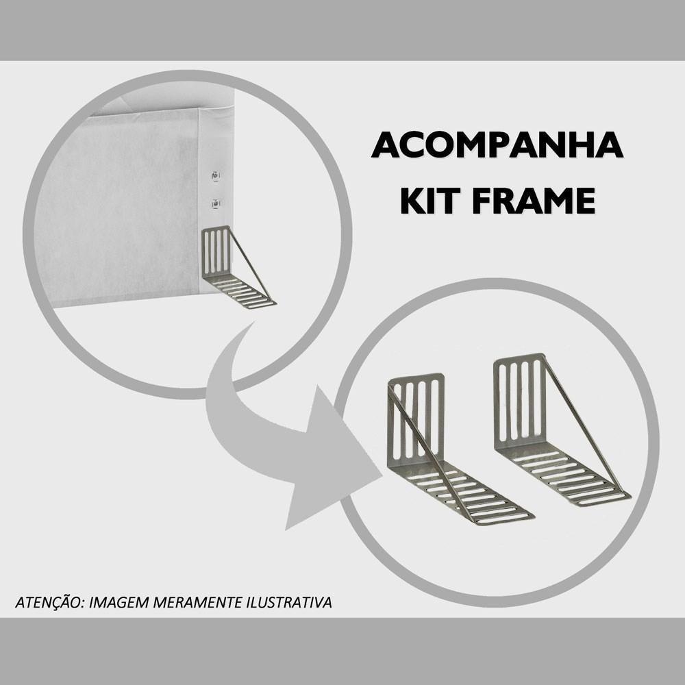 Cabeceira Cama Box Solteiro 90cm Rubi W01 Suede Cinza - Mpozenato - 3