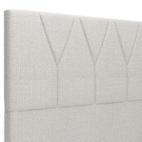 Cabeceira Cama Box Casal King 195cm Aura Linho W01 Champanhe - Mpozenato - 5