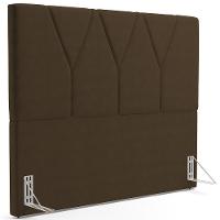 Cabeceira Cama Box Casal 140cm Aura Suede W01 Marrom - Mpozenato - 1