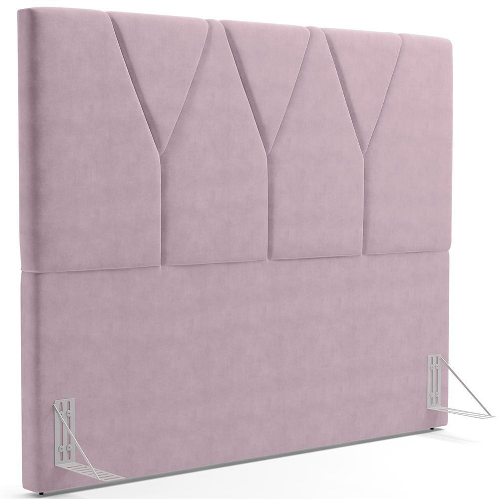 Cabeceira Cama Box Casal King 195cm Aura Suede W01 Rosê - Mpozenato - 1