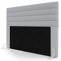 Cabeceira Cama Box Casal 140cm Rubi W01 Linho Cinza - Mpozenato - 1