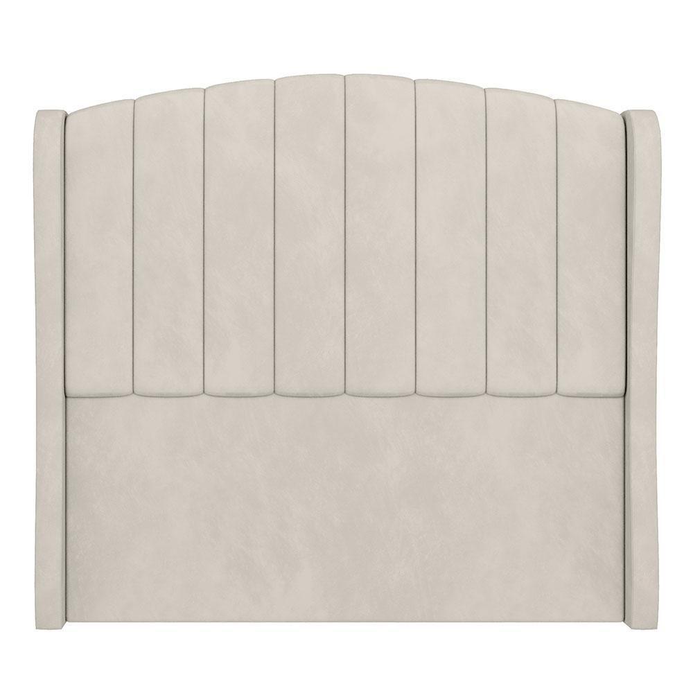 Cabeceira Casal Queen Cama Box 160cm Glenda Z04 Veludo Bege - Mpozenato - 6