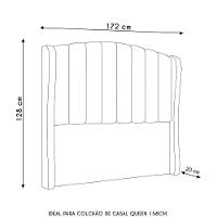 Cabeceira Casal Queen Cama Box 160cm Glenda Z04 Veludo Bege - Mpozenato