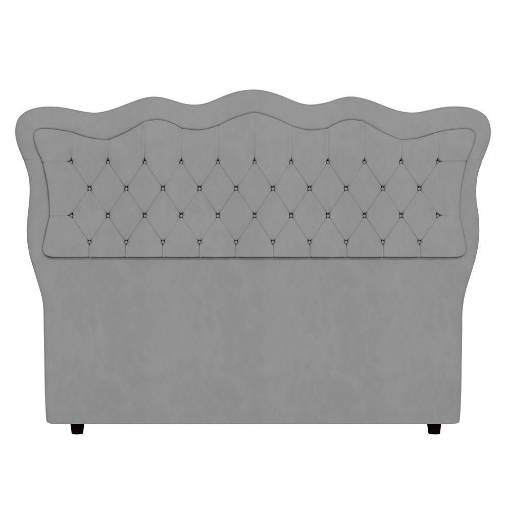 Cabeceira Casal Queen Cama Box 160cm Oregon Z04 Veludo Cinza - Mpozenato - 6