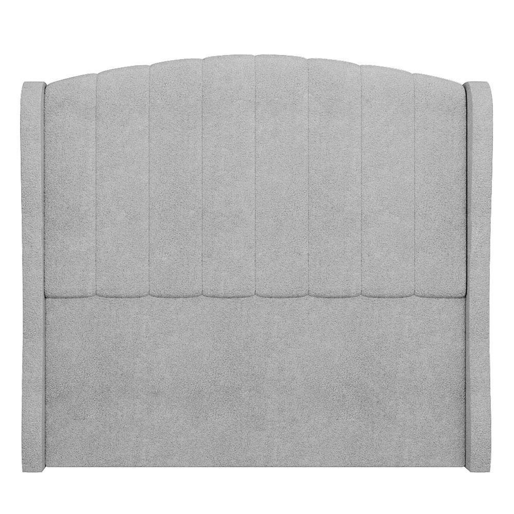Cabeceira Casal Queen Cama Box 160cm Glenda Z04 Boucle Cinza - Mpozenato - 6