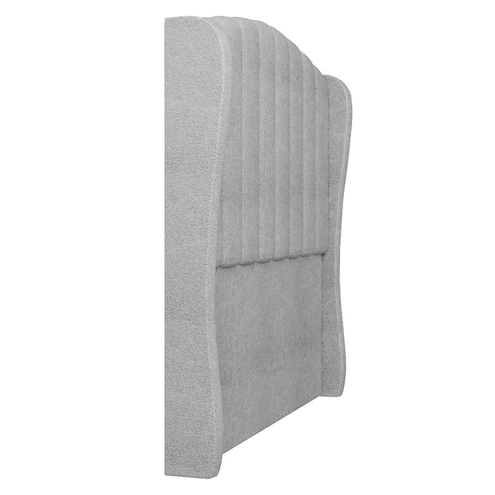 Cabeceira Casal Queen Cama Box 160cm Glenda Z04 Boucle Cinza - Mpozenato - 7