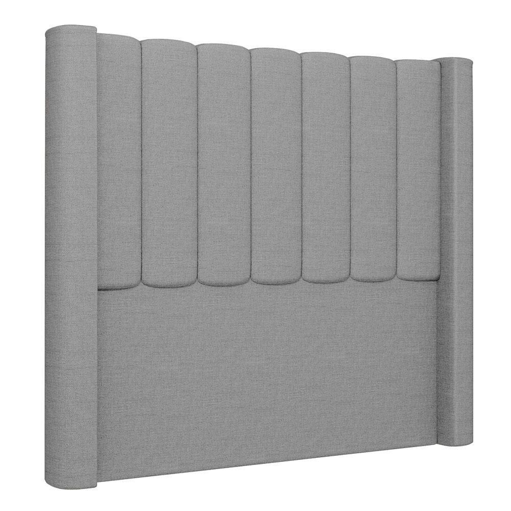 Cabeceira Casal Queen Cama Box 160cm Claire Z04 Linho Cinza - Mpozenato - 1