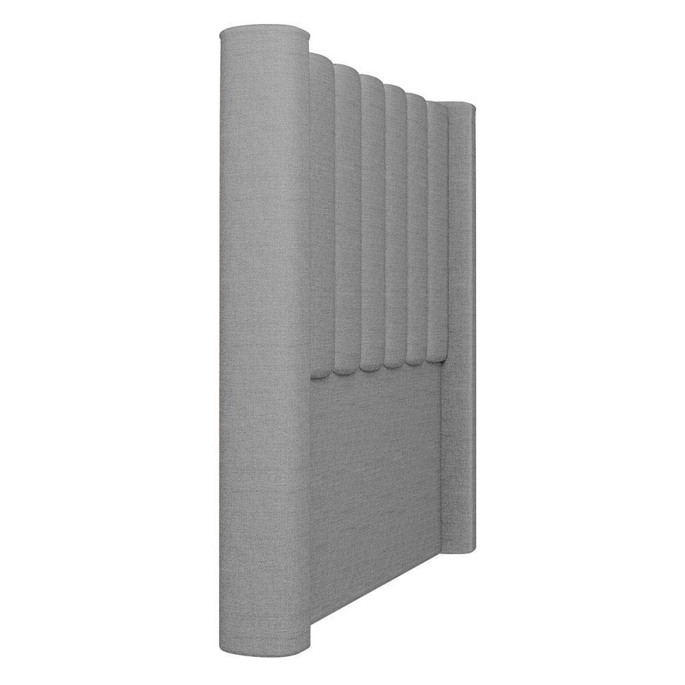 Cabeceira Casal Queen Cama Box 160cm Claire Z04 Linho Cinza - Mpozenato - 7