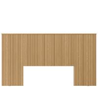 Cabeceira De Madeira Para Cama Box Casal E Queen 241cm Palmeira L06 Carvalho - Mpozenato - 6