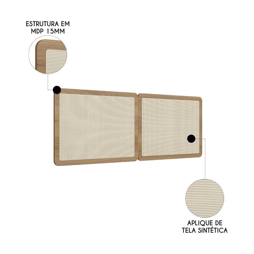 Cabeceira Casal E Queen Com 2 Mesas Laterais Arlo A10 Hanover/dourado - Mpozenato - 5