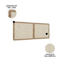 Cabeceira Casal E Queen Com 2 Mesas Laterais Arlo A10 Hanover/dourado - Mpozenato - 5