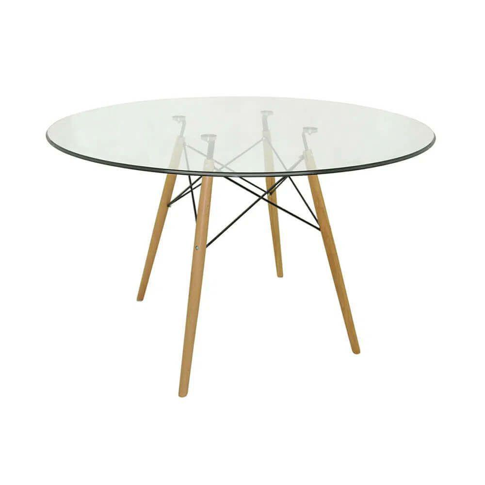 Conjunto Mesa Eames 90cm + 4 Cadeiras Eames Amarela - 3