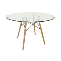 Conjunto Mesa Eames 90cm + 4 Cadeiras Eames Amarela - 3