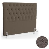 Cabeceira Casal King 195cm Cristal Boucle Marrom E 2 Mesas Laterais Plaza Lc1 Preto - Mpozenato - 9