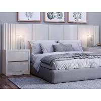Cabeceira De Madeira Para Cama Box Casal 270cm 100% Mdf Tw184 Off White - Dalla Costa - 2