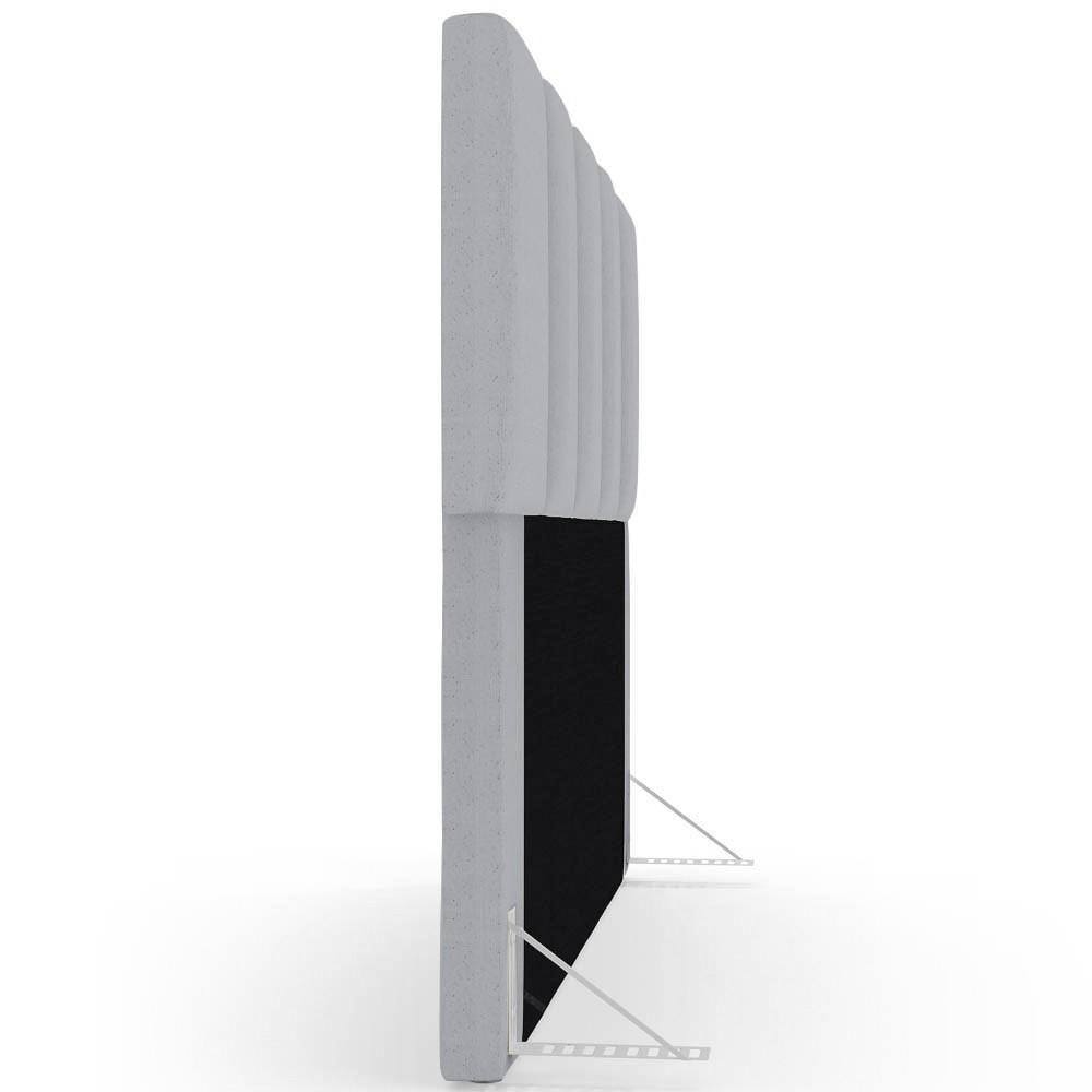 Cabeceira Cama Box Casal Queen 160cm Pérola W01 Linho Cinza - Mpozenato - 6