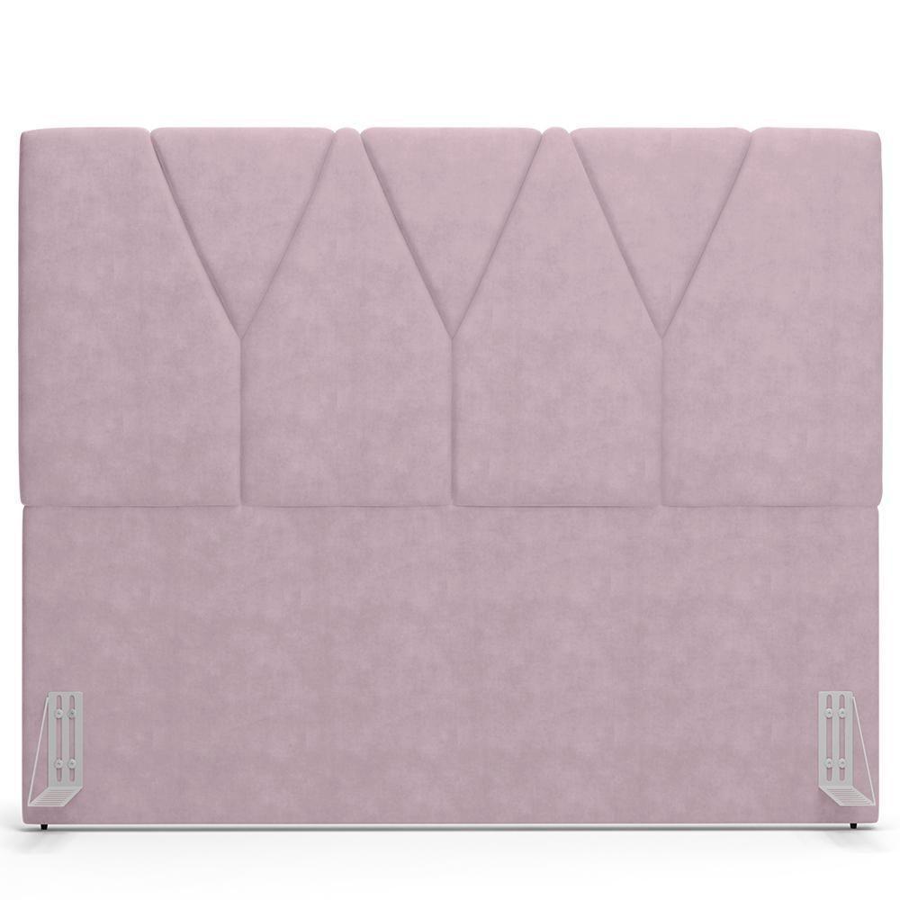 Cabeceira Cama Box Casal Queen 160cm Aura Suede W01 Rosê - Mpozenato - 6