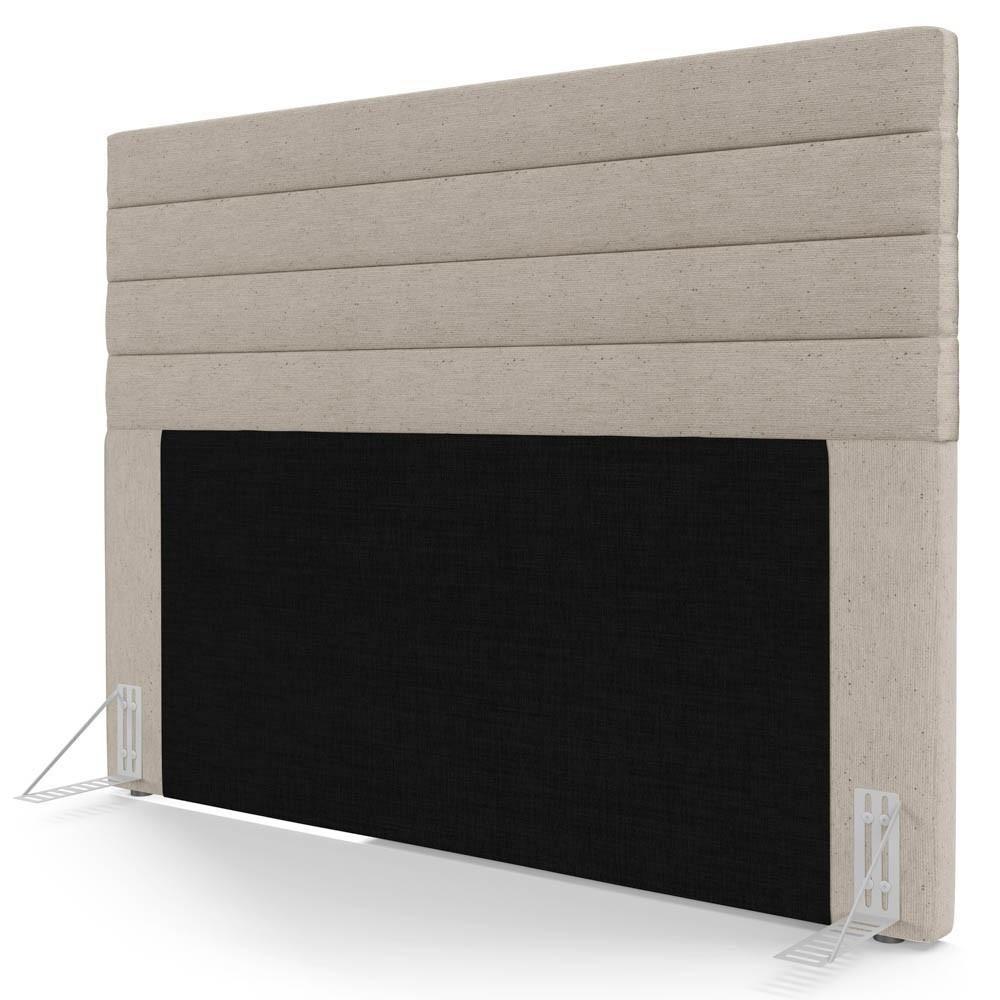 Cabeceira Cama Box Casal Queen 160cm Rubi W01 Linho Bege - Mpozenato - 1