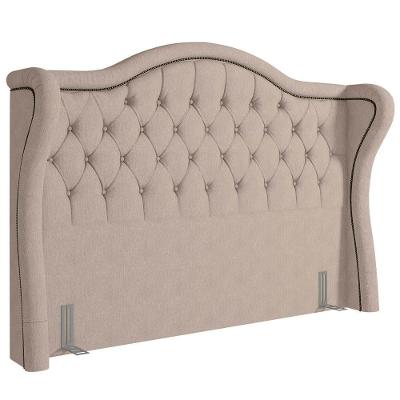 Cabeceira Cama Box Casal King 195cm Antibes P02 Linho Areia - Mpozenato