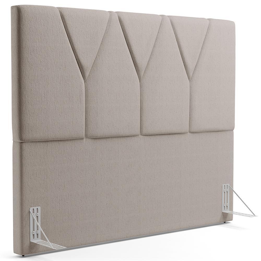 Cabeceira Cama Box Casal 140cm Aura Linho W01 Bege - Mpozenato - 1