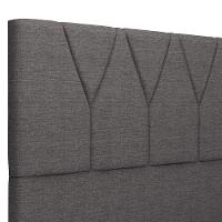 Cabeceira Cama Box Casal King 195cm Aura Linho W01 Cinza Escuro - Mpozenato - 5