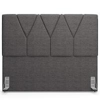 Cabeceira Cama Box Casal King 195cm Aura Linho W01 Cinza Escuro - Mpozenato - 6