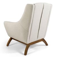 Kit 02 Poltronas Decorativas Juliet Base De Madeira B-370 Linho Bege Cru - Domi - 5