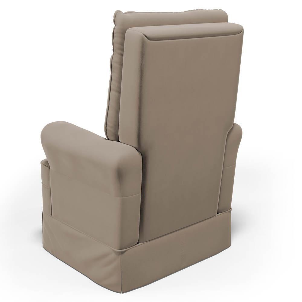 Kit 02 Poltronas De Amamentação E Descanso Com Balanço Laís G05 Veludo Bege - Mpozenato - 6