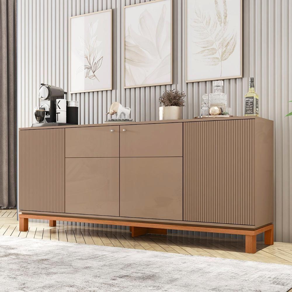 Balcão Buffet Sala De Jantar 179cm Lucca Areia/freijó C01 - Mpozenato - 2