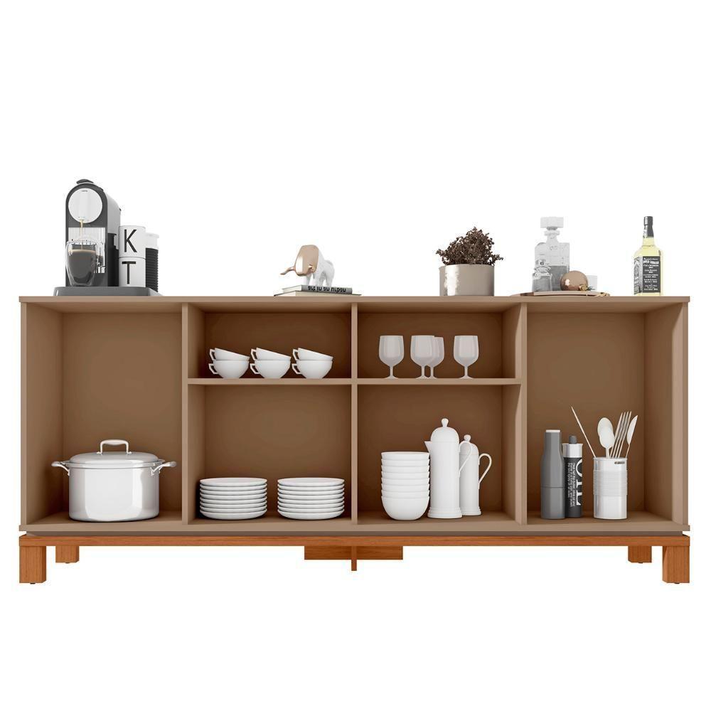 Balcão Buffet Sala De Jantar 179cm Lucca Areia/freijó C01 - Mpozenato - 5