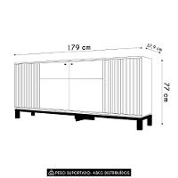 Balcão Buffet Sala De Jantar 179cm Lucca Areia/freijó C01 - Mpozenato