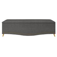 Calçadeira Baú King 195cm Com Tachas Imperial J02 Linho Grafite - Mpozenato - 3