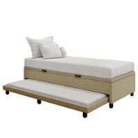 Bicama Box Baú Solteirão 96x188 Cm Samy S05 Veludo Bege - Mpozenato - 6