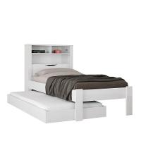 Bicama Solteiro Baú Com Nicho E Cama Auxiliar Invicta Branco - Santos Andirá - 1